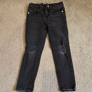 Black Distressed girls Jeans